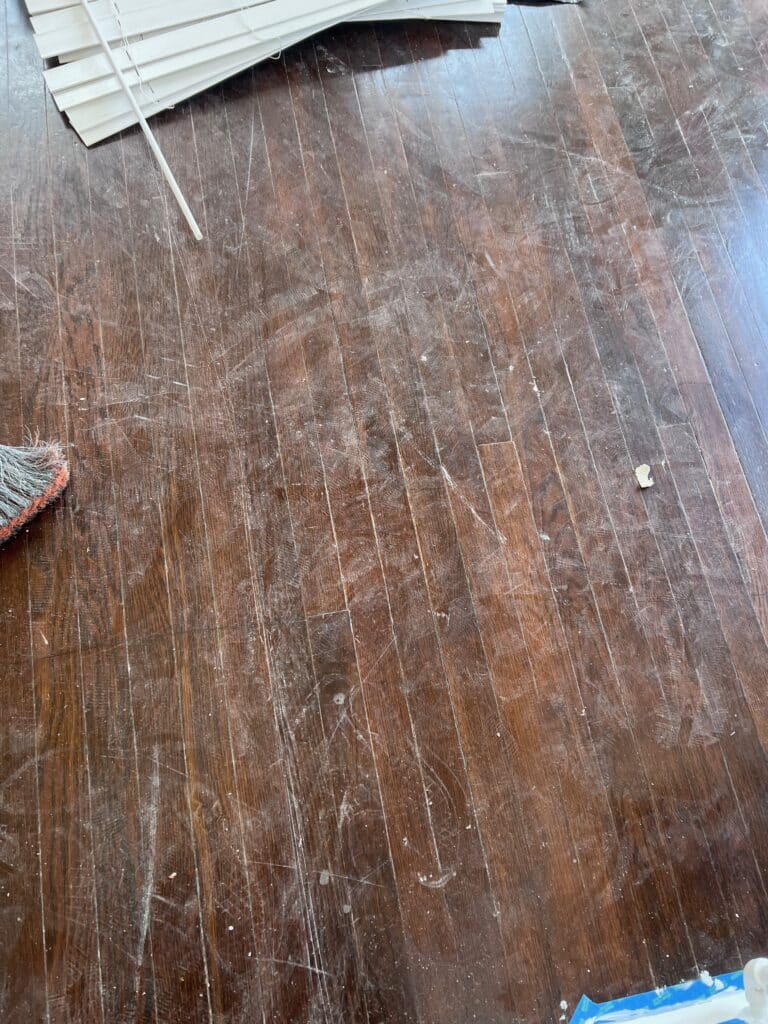 Hardwood floor repair: scratches, dents, surface wear