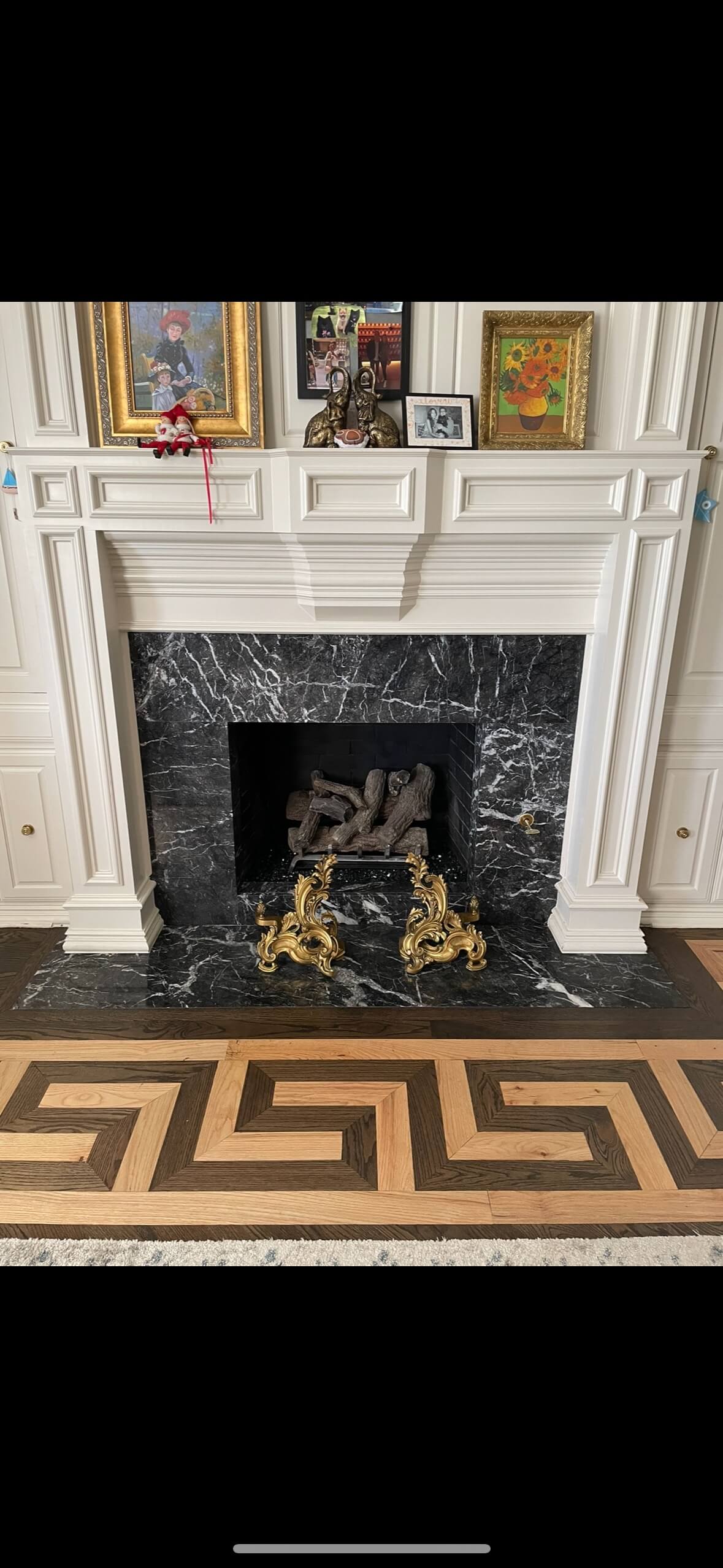 Finished custom hardwood installation after water damage repair